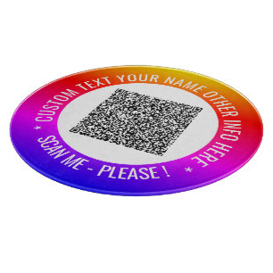 Tabla De Cortar Su Personalizado de código QR tablero de recorte d
