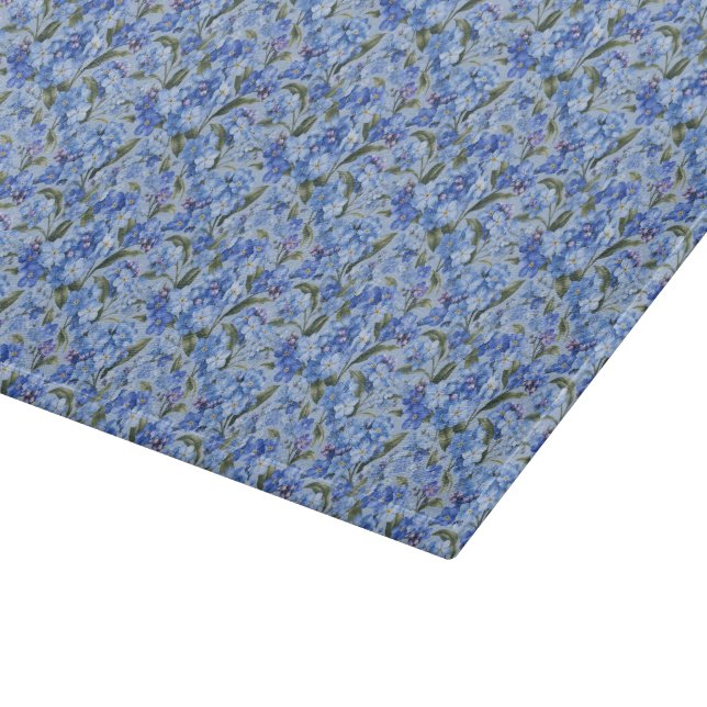 Tabla De Cortar Suaves flores de nomeolvides azules (Borde)