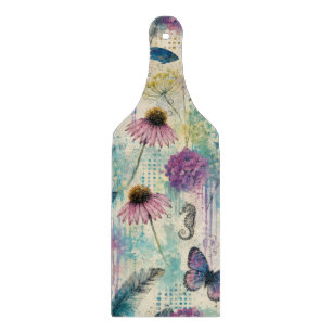Tabla De Cortar Sueño Acuático Floral Vibrante