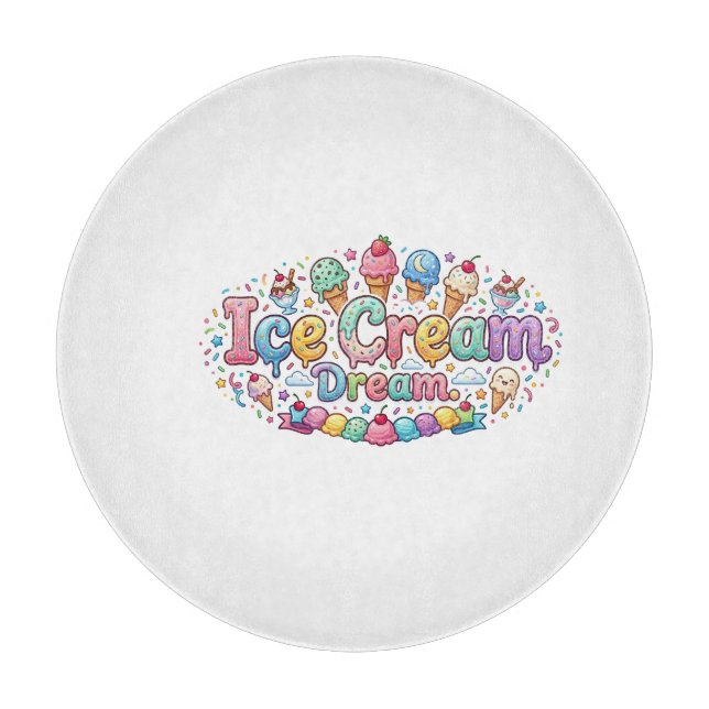 Tabla De Cortar Sueño de Helado (Anverso)