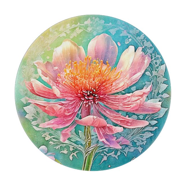 Tabla De Cortar Sueño de mariposa rosada (Anverso)