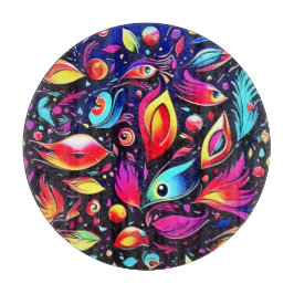 Tabla De Cortar Sueño de pluma psicodélica