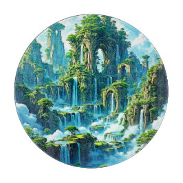 Tabla De Cortar Sueño del reino de los árboles de cascada