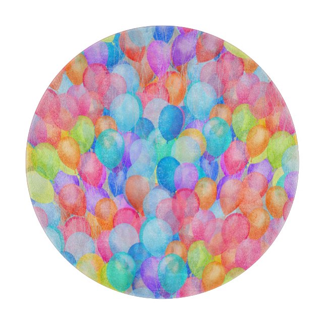 Tabla De Cortar Sueños de arcoiris: arte de globos acuáticos (Anverso)