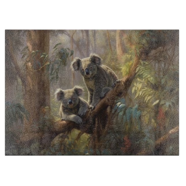 Tabla De Cortar Sueños de bosques de Koala (Anverso)