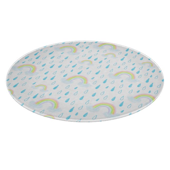 Tabla De Cortar Sueños del arcoiris (Borde)