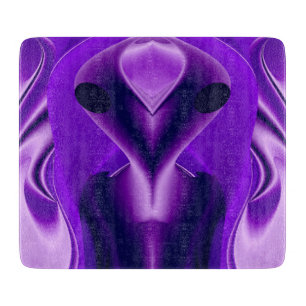 Tabla De Cortar Sueños del arcoiris púrpura 3D , Alien