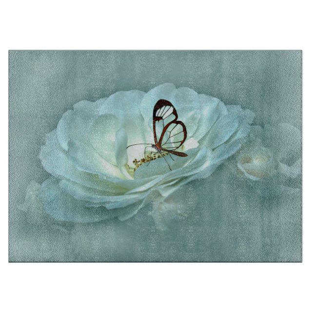 TABLA DE CORTAR SUEÑOS MISTY - ROSA Y MARIPOSA (Anverso)