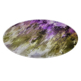 Tabla De Cortar Sueños Violetas y Cielos Oliva