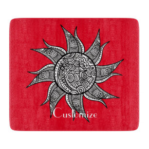 Tabla De Cortar Sun Tattoo Thunder_Cove al estilo Henna