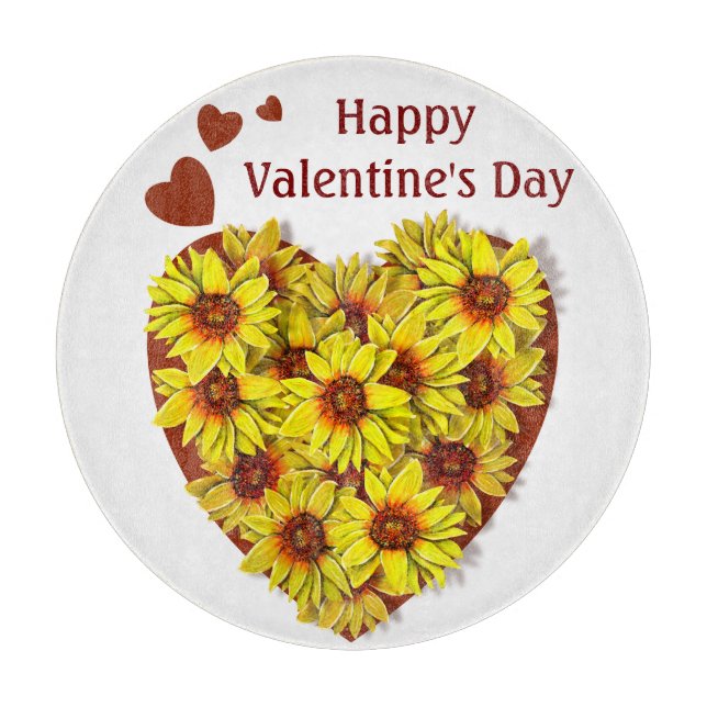 Tabla De Cortar Sunflower Heart Cutting Board (Anverso)