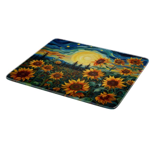 Tabla De Cortar Sunflowers (Borde)