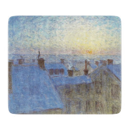 Tabla De Cortar Sunrise over the Rooftops (por Eugène Jansson)