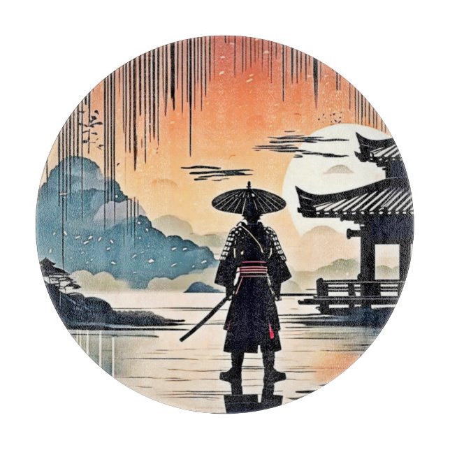 Tabla De Cortar Sunset de Samurai: Viaje reflexivo (Anverso)