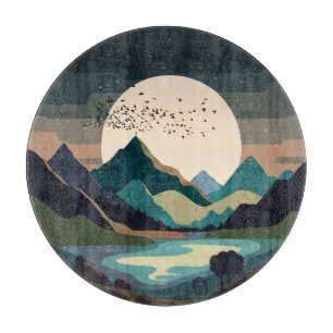 Tabla De Cortar Superluna En El Lago