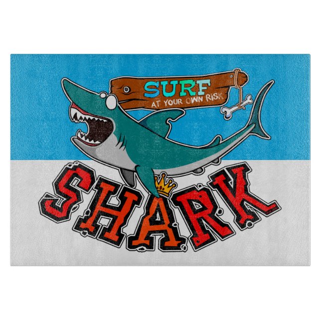 Tabla De Cortar Surf avec requin (Anverso)