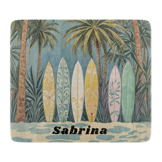 Tabla De Cortar Surf's Up, Pastel Style personalizado (Anverso)
