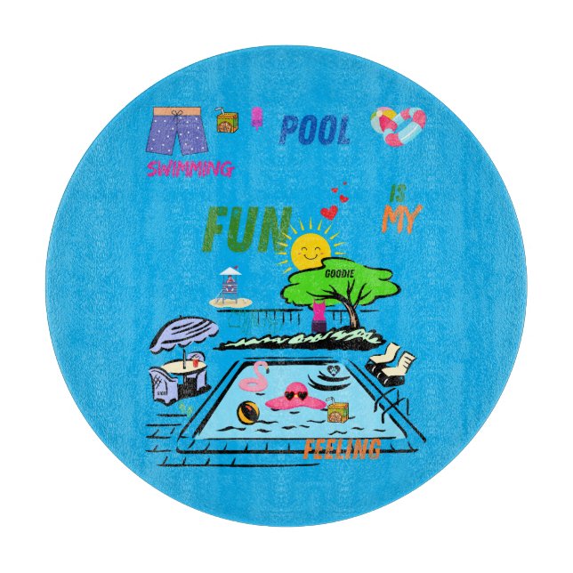 Tabla De Cortar Swimming Pool Fun (Anverso)