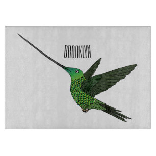 Tabla De Cortar Sword-billed hummingbird cartoon illustration