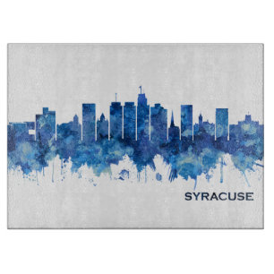 Tabla De Cortar Syracuse New York Skyline Blue
