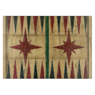 Tabla De Cortar Tablero antiguo del juego del backgammon de Ethan
