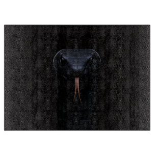 Tabla De Cortar Tablero Black 4 Luxe Glass Black Mamba