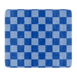 Tabla De Cortar Tablero de ajedrez azul cobalto