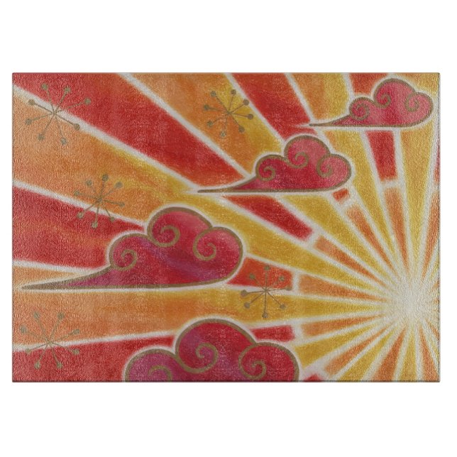 Tabla De Cortar Tablero de atardecer (Anverso)