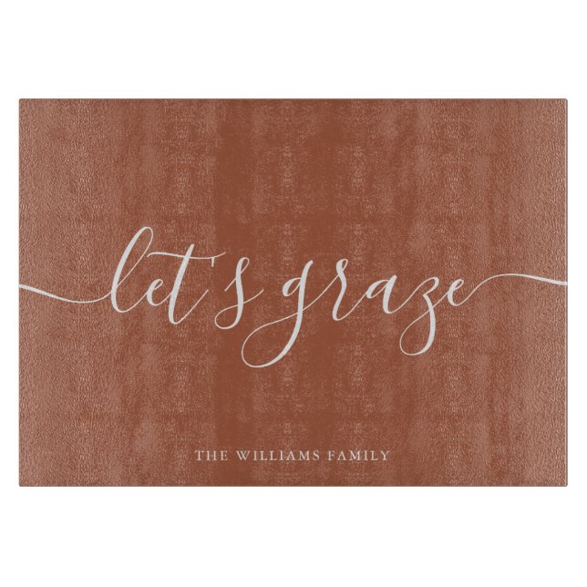 Tabla De Cortar Tablero de barrido de la familia Terracotta Script (Anverso)