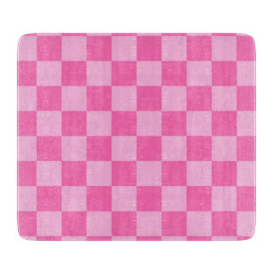 Tabla De Cortar Tablero de cheques rosa caliente
