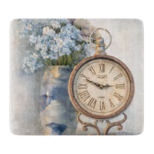 Tabla De Cortar Tablero de Corte Antiguo Reloj Floral de Campo Fra