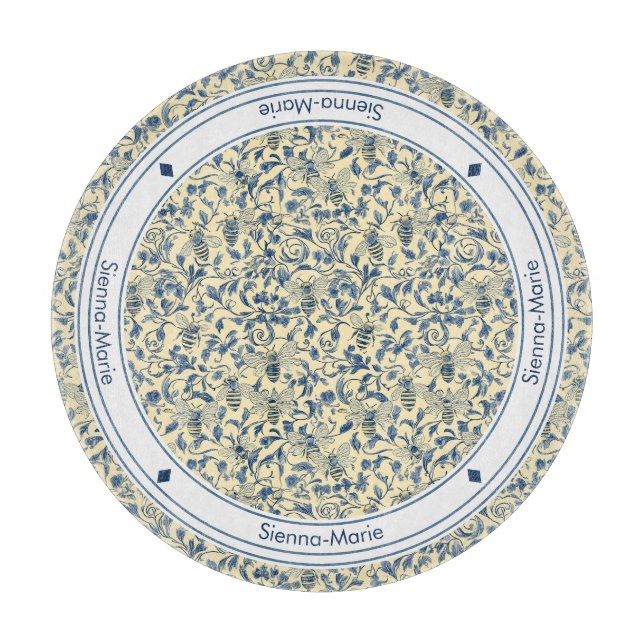 Tabla De Cortar Tablero de corte botánico de tela (Anverso)