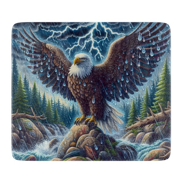 Tabla De Cortar Tablero de corte de arte de águila (Anverso)