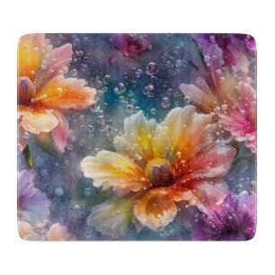 Tabla De Cortar Tablero de corte de arte de flores