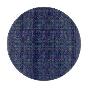 Tabla De Cortar Tablero de corte de barrido geométrico azul