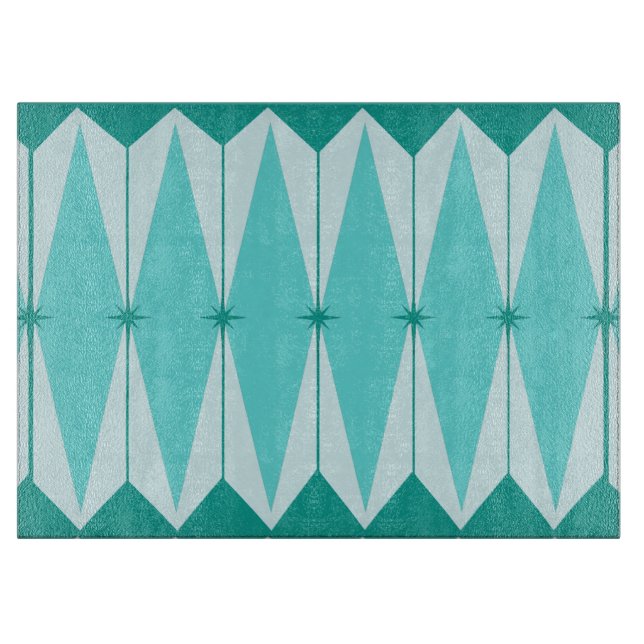 Tabla De Cortar Tablero de corte de diamantes geométricos y estadi (Anverso)