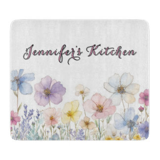 Tabla De Cortar Tablero de corte de flores personalizado