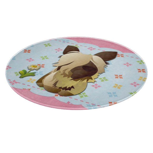 Tabla De Cortar Tablero de corte de perros (Borde)