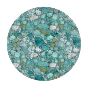 Tabla De Cortar Tablero de corte de piedras turquesas