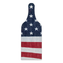 Tablero de corte de rayas y estrellas