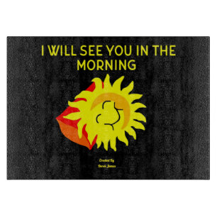 Tabla De Cortar Tablero de corte de sol de buena noche de 27,9 cm 