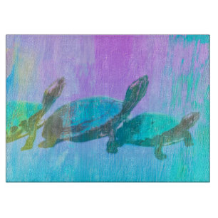 Tabla De Cortar Tablero de corte de tortugas neón