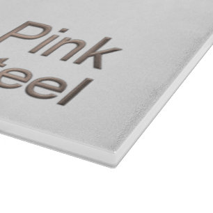 Tabla De Cortar Tablero de corte de vidrio blanco de acero rosa
