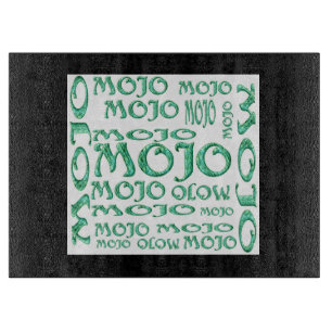 Tabla De Cortar Tablero de corte de vidrio blanco negro Mojo