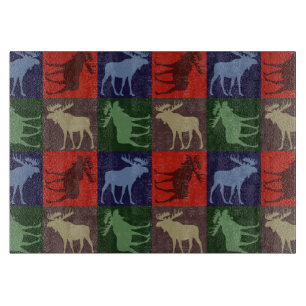 Tabla De Cortar Tablero de corte de vidrio cuadrado de alce rústic