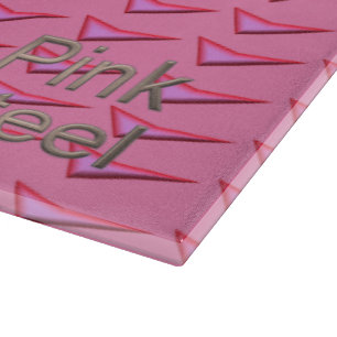 Tabla De Cortar Tablero de corte de vidrio de acero rosa