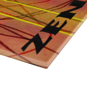 Tabla De Cortar Tablero de corte de vidrio de alambre negro Zen