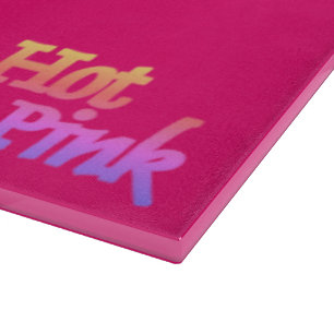 Tabla De Cortar Tablero de corte de vidrio de fucsia rosa caliente