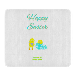 Tabla De Cortar Tablero de corte de vidrio de Hatchlings de Pascua