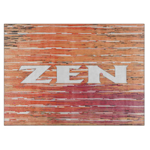 Tabla De Cortar Tablero de corte de vidrio de junco blanco Zen